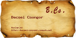 Becsei Csongor névjegykártya